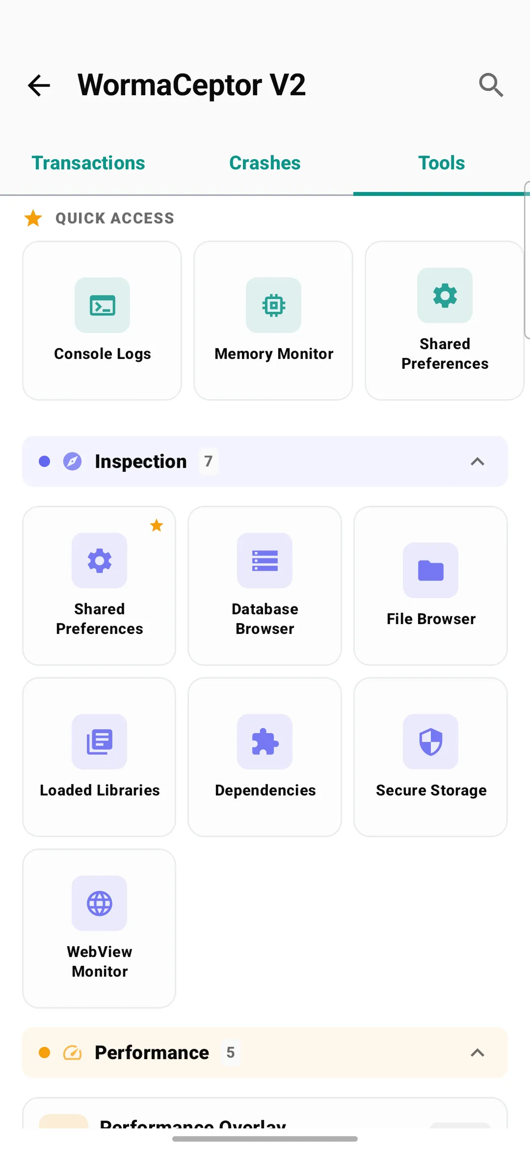 Tools Screen